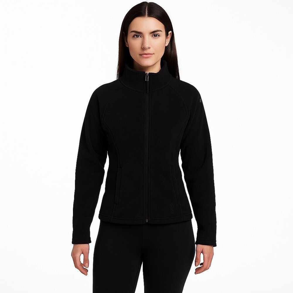 Spyder Sherpa Jacket Women Small Black Furry Full Zip Soft Lined Cozy Outerwear